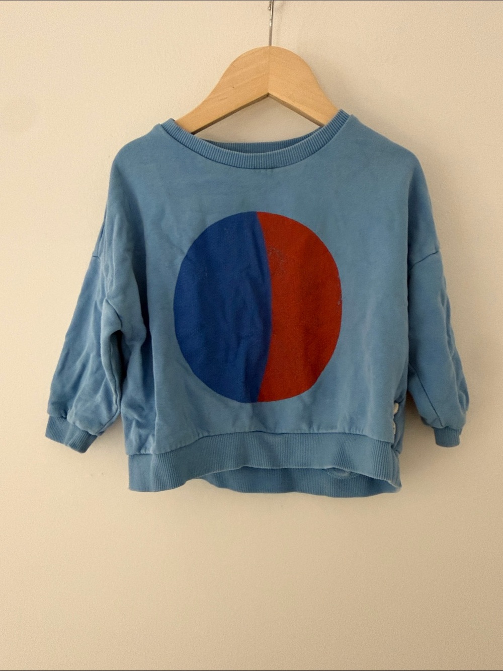 Piupiuchick Blue Kids Colorblock Circle Graphic Basic Sweater 3T